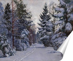   Постер Следы на снегу