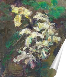  Постер этюд с лилиями