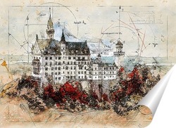   Постер Замок, Германия, Sigmaringen Castle
