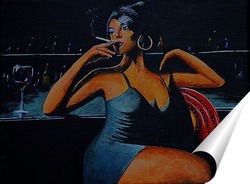   Постер Девушка в баре