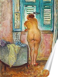   Постер Обнаженная женщина около окна