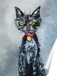   Постер Голодный кот