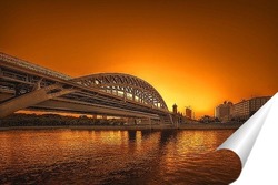   Постер Железнодорожный мост в Москве