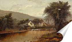   Постер На склоне холма ландшафт, 1866