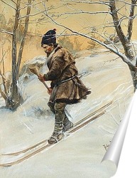   Постер Лапландец на лыжах