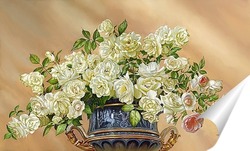  Пять белых роз