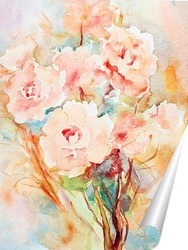   Постер Букет нежных роз