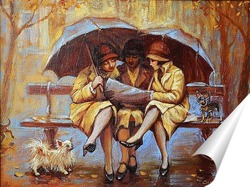   Постер Три девицы под дождем