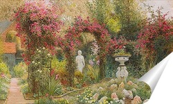   Постер Статуя в романтическом саду