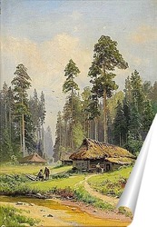   Постер Дом на лесной поляне