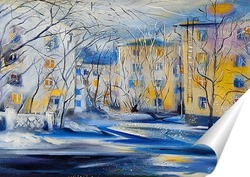  Постер Зима на улице Правды