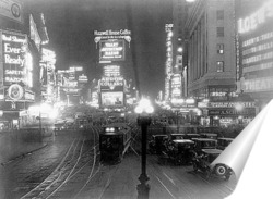  Таймс Сквер в дождливую ночь.Май 1952г.