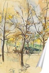   Постер Деревья в Булонском лесу  