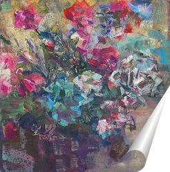   Постер этюд с цветами 3