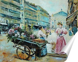   Постер Парижская цветочница