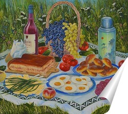   Постер "завтрак на траве"