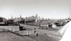   Постер Вид Кремля со ступеней Храма Хрисиа Спасителя. 1900-е