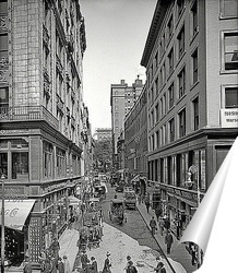   Постер Бромфильд стрит в Бостоне, 1908