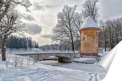   Постер Зима в Павловсе. Пиль-башня и Пильбашенный мост.