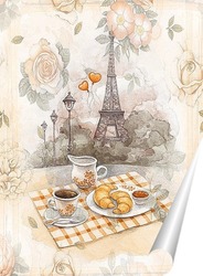   Постер Завтрак в Париже