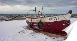  Морской пейзаж на фоне рассвета