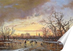  Вечерний зимний пейзаж