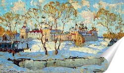   Постер Русский монастырь зимой