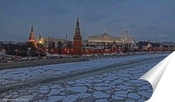   Постер Вечерний Московский Кремль