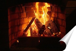   Постер Камин