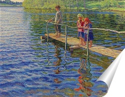   Постер Рыбалка на реке
