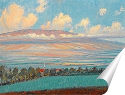  Гавайский пляж с пальмами, 1932