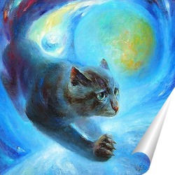   Постер Лунный Кот