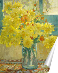   Постер Жёлтые хризантемы