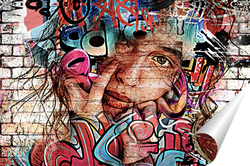   Постер Портрет, граффити