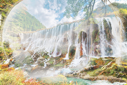    Лесной водопад