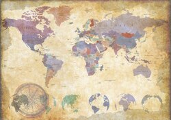    Винтажная карта мира