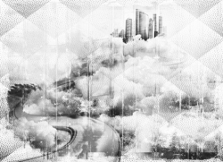    Город в облаках