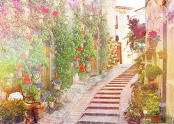    Старинная цветочная лестница