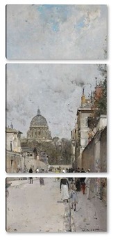 Модульная картина Париж, купол церкви Валь де Грас