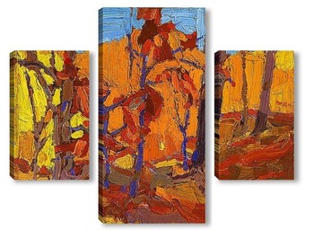 Модульная картина Осенние деревья, осень 1916