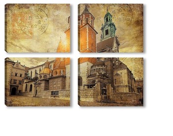 Модульная картина Замок в Кракове