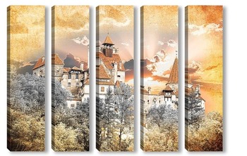 Модульная картина Замок в Трансильвании