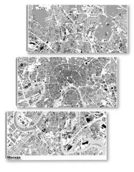 Модульная картина Карта Москвы