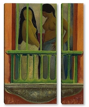 Модульная картина Женщины на балконе
