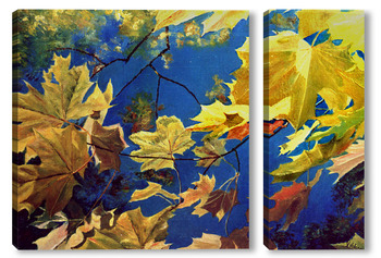 Модульная картина Желтые листья