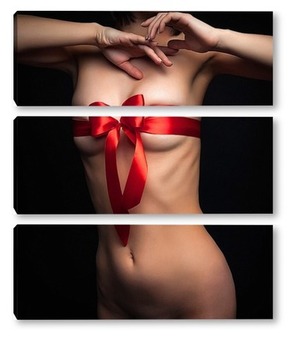 Модульная картина Девушка подарок