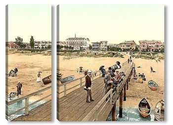 Модульная картина Общий вид, Альбек, Померания, Германия.1890-1900 гг