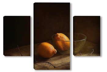 Модульная картина Этюд с лимончиками..