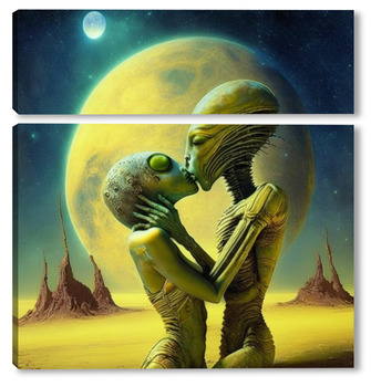 Модульная картина Инопланетная любовь 2