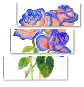 Модульная картина Три розы